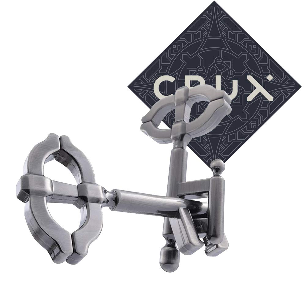 Hanayama and Crux Puzzles Cast Key II - Level 2 of 6 - Moderately Hard - Includes Sticker