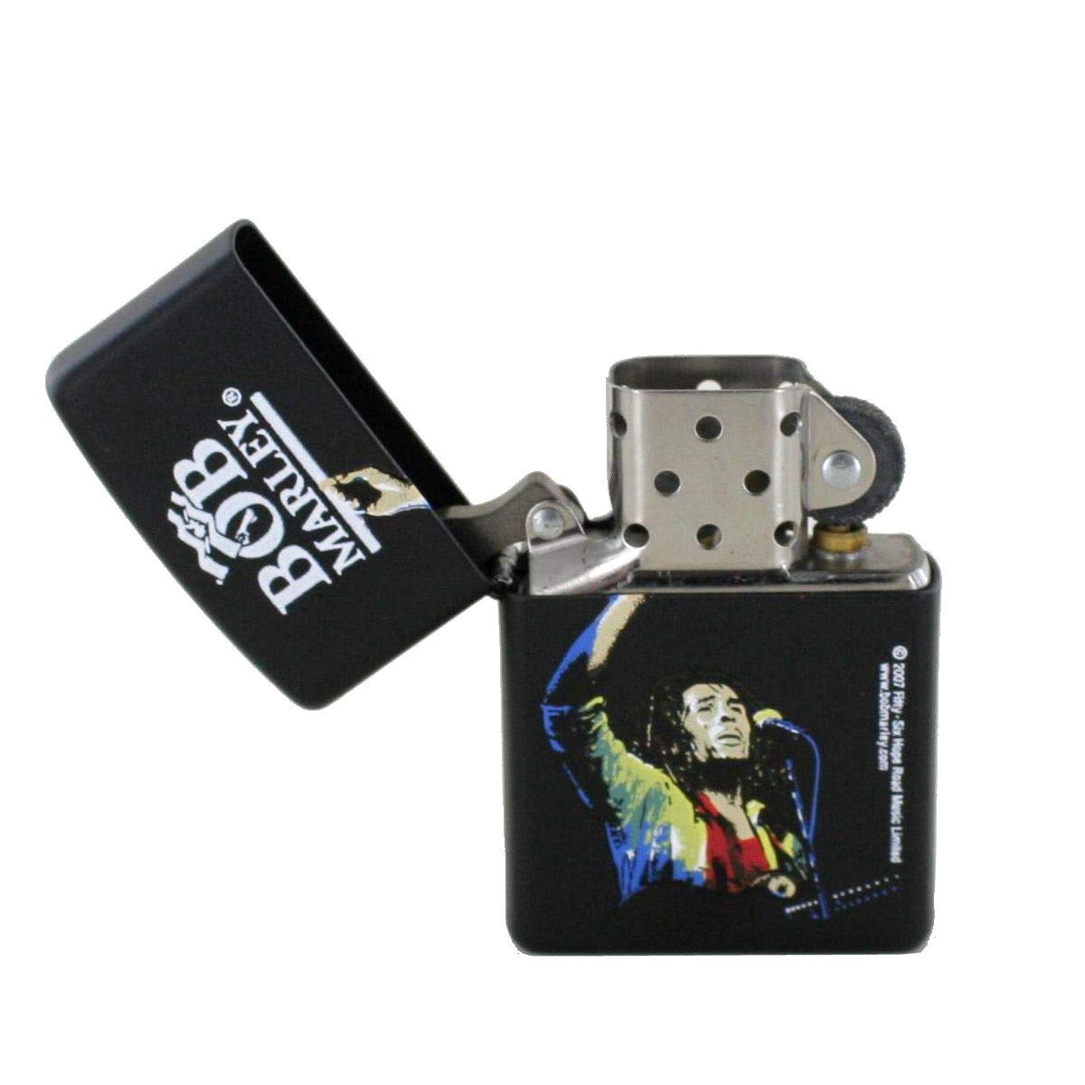 Zippo Accendino antivento con logo e fiamma, pietra di ferro, incisione laser, ricaricabile, fiamma regolabile, confezione regalo, struttura in metallo, prodotto negli Stati Uniti