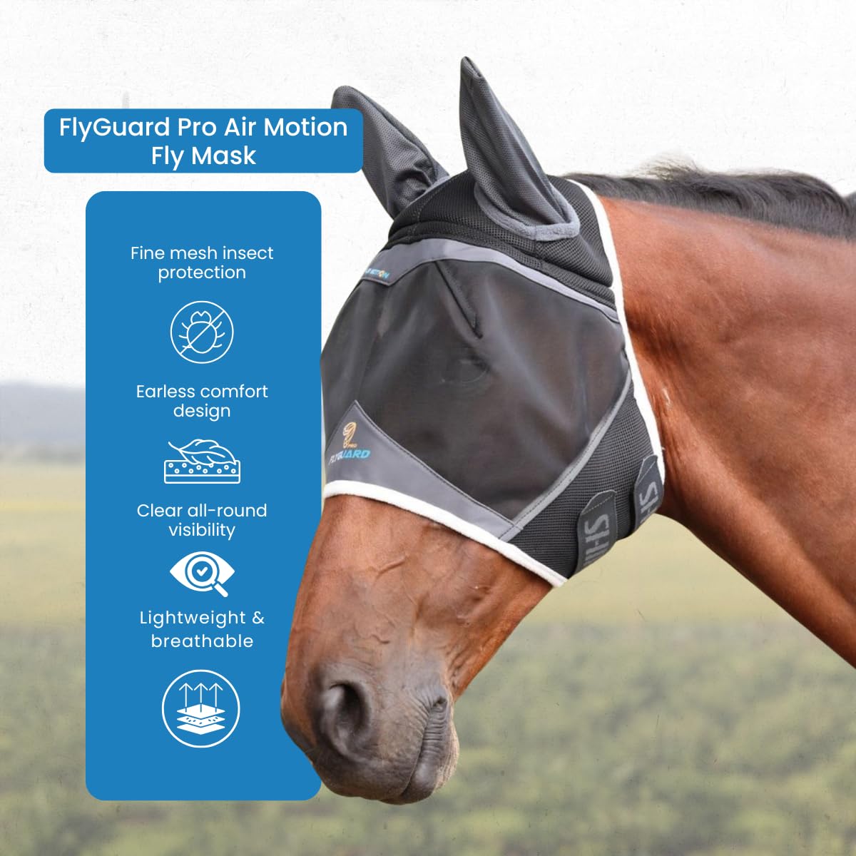 3D-Netzmaske mit Ohren (kleines Pony)