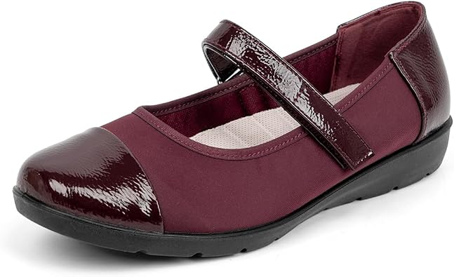 Womens Orthopedic Mary Jane Flats Round Toe Comfortable Bunions Walking Shoes Dressy Orthotic Work Shoes with Arch Support