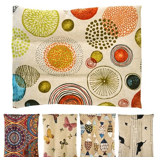 Saco Termico Semillas para Microondas | Bolsa Semillas Calor Microondas | Cojin de Semillas para Microondas | Sin Aroma | Relleno de Semillas de Mijo Ecológico | Fabricado en España 25x20cm