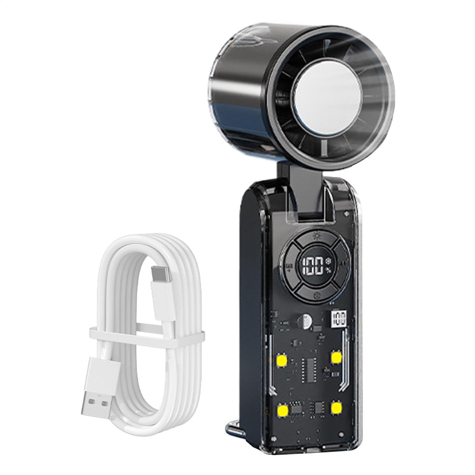 Mini ventilateur de poche USB pliable contre la chaleur sous la tente ou au dortoir