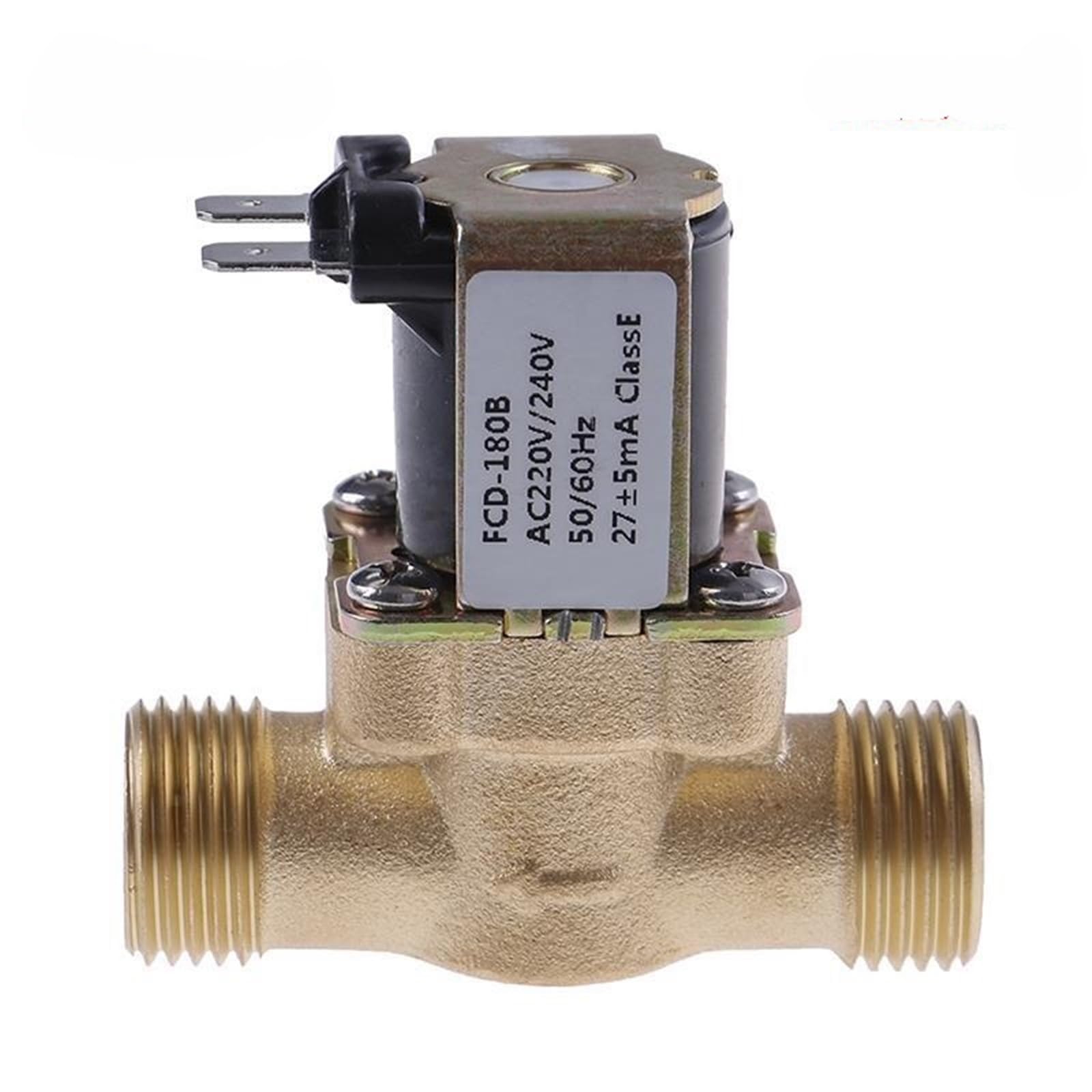 HDPHCRIUN 1PC DC 12V 24V AC 220V G1/2'' Brass Electric Solenoid Valve Water Heater(DC12V)
