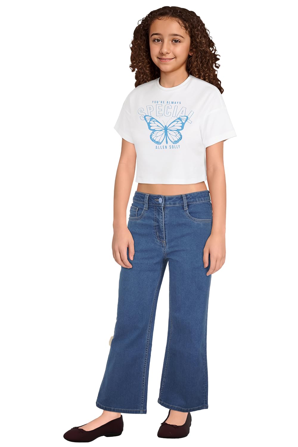 Allen Solly Girl's Regular Jeans (AGDNCWLBP14952_Blue - Image 5 thumbnail