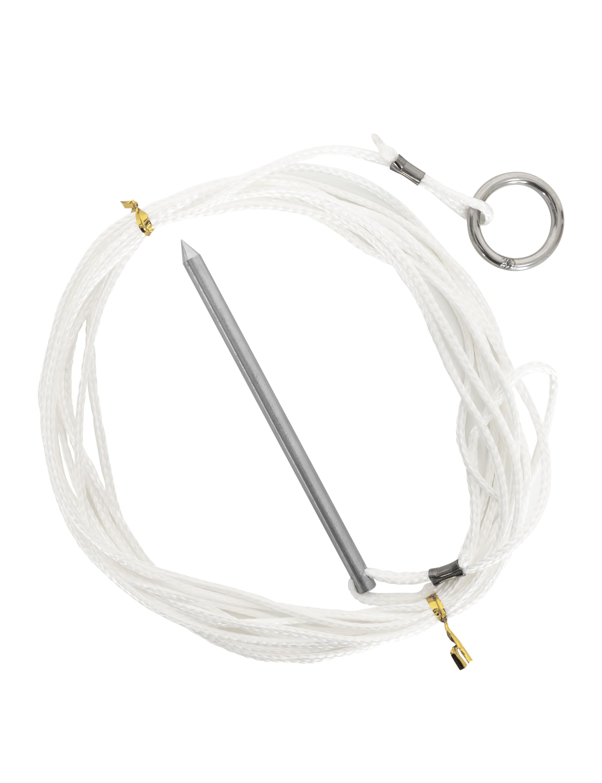 BLUEWING Fish Stringer 1pc Heavy Duty Stainless Steel Fish Spike Floating Rope Easy to Use Snap Locks Rust Resistant