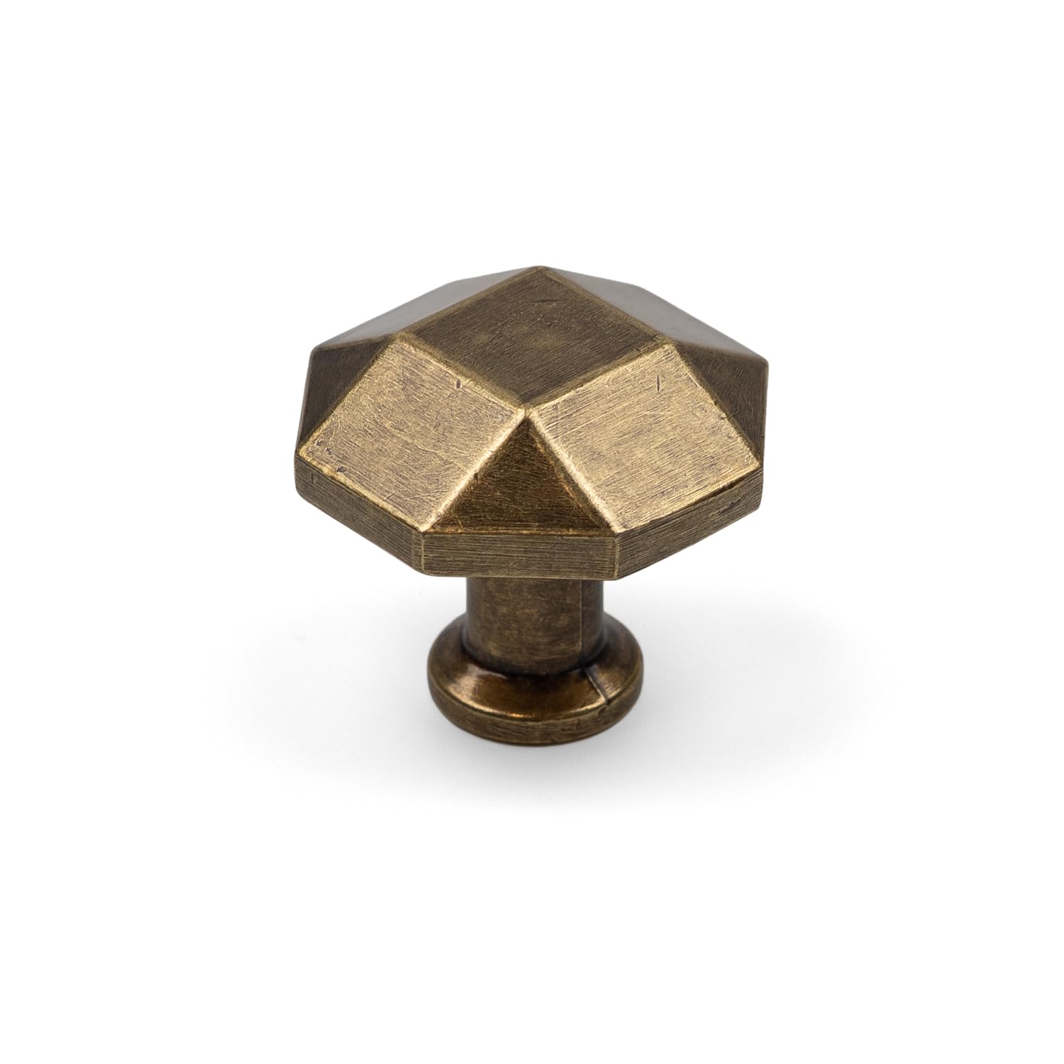 32Mm Antique Brass Cabinet Knob Octagonal Pull 5056767306515