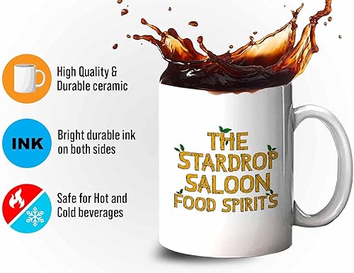 Miniatura 4 de Bubble Hugs Taza de café de videojuegos  The Stardrop Saloon Food Spirits  Farming Country Adventure Gaming Gamer Stardew Pelican Town 11 onzas,
