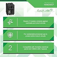 Vista 6 de Rheem Calentador de agua eléctrico sin tanque de 8kW 240V y cuadrado D por Schneider Electric HOM240CP disyuntor negro, negro