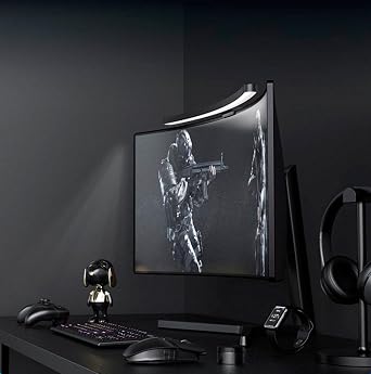 Computer Monitor Light Curved Screen Light Bar Three Light Modes Adjustable Brightness Touch Control Glare-Free Eye Protection LE13 A