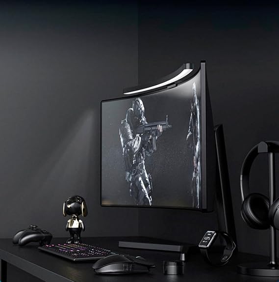 Computer Monitor Light Curved Screen Light Bar Three Light Modes Adjustable Brightness Touch Control Glare-Free Eye Protection LE13 A
