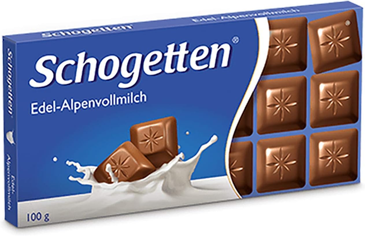 Schogetten Alpine Milk Chocolate Bar Candy Original German Chocolate 100g/3.52oz