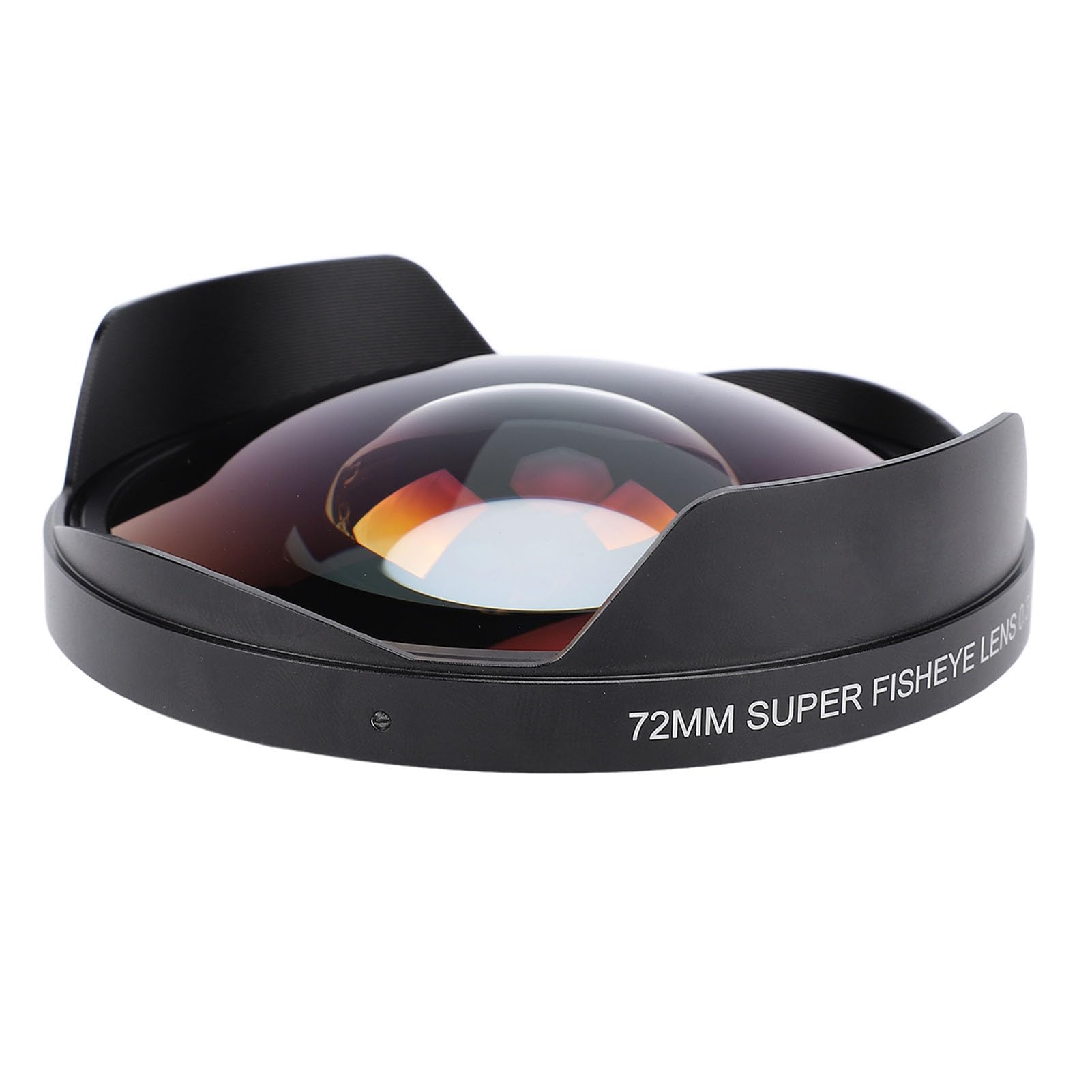 Obiettivo Fisheye 0,3X, Attacco Filettatura da 72 Mm Obiettivo Fisheye Grandangolare con Profondità di Campo Lunga con Paraluce per Videocamera Obiettivo Fotografico
