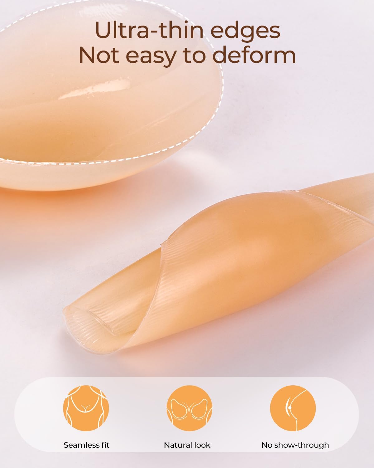 Nipple Covers for Women Pasties Nipple Covers With Lift Seamless Reusable Pasty Sticky Adhesive Bras Breast Petal - Image 6