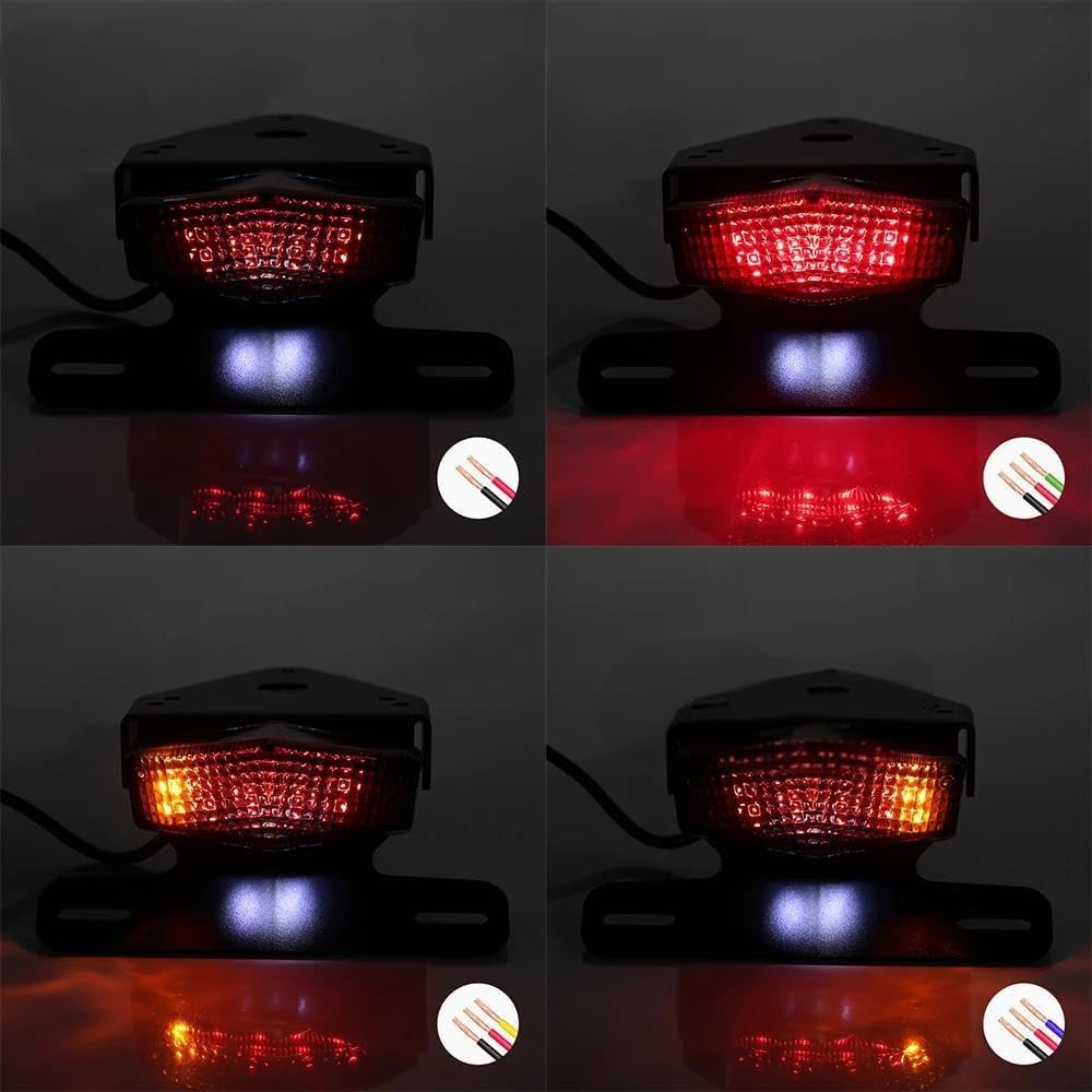 Tail Tidy Kit for TW200 TW 200 1989-2024 Fender Eliminator Kit equipped License Plate Holder Integrated LED Tail Light, Brake & Turn Signal Blinker (Smoke)