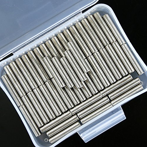 Swpeet 50 Stück 5 mm x 25 mm Dübelstifte, Regalstütze, Edelstahl, poliertes Nickel, Befestigungselemente, perfekt für die Befestigung der Position einer Komponente, Verbindungskomponenten