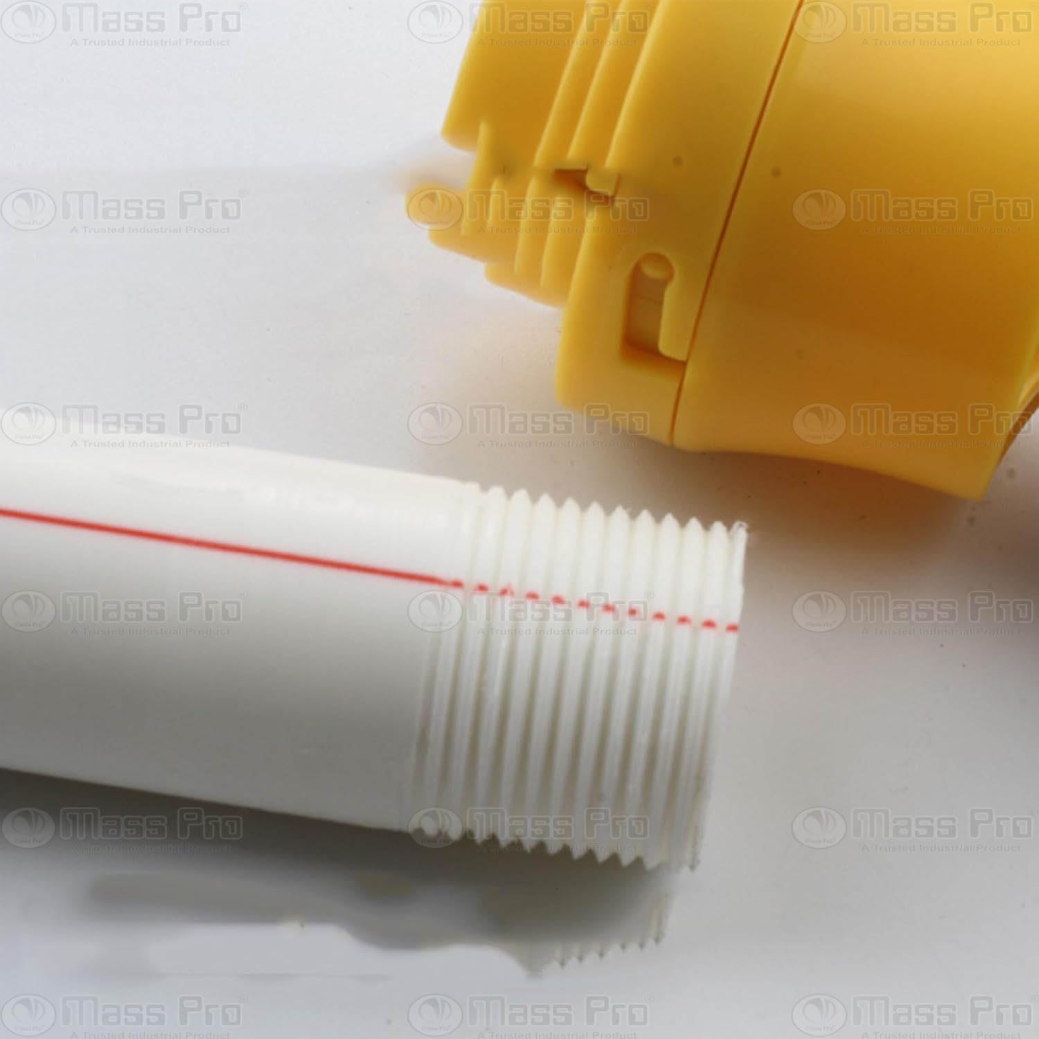 Mass Pro PVC Pipe Threader - PVC Thread Maker Tool for Electric Drill - PVC Threader Kit with 3 Dies, 3 Dies,1/2", 3/4", 1" Pipe - Pipe Threader Plumbing Tool 2