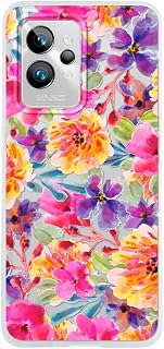 INSTACASE Funda Compatible con Realme GT 2 Pro Carcasa Uso Rudo Flores Amarillas y Rosas, Protector Compatible con Realme GT 2 Pro para Mujer, Case Flor Antigolpes TPU