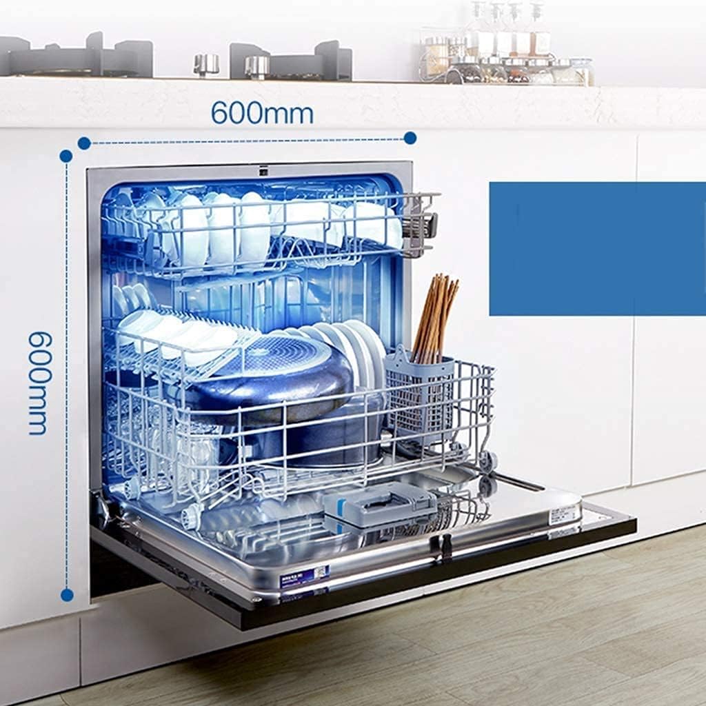 Automatic Dishwasher 10 Sets of Tableware Dishwasher for Household Use 8L Water Consumption for Drying Dishes，Energy-efficient -220V practical
