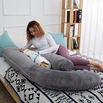 Pregnancy Pillow, 60 Inch U-Shaped Body Pillow, Pregnancy Maternity