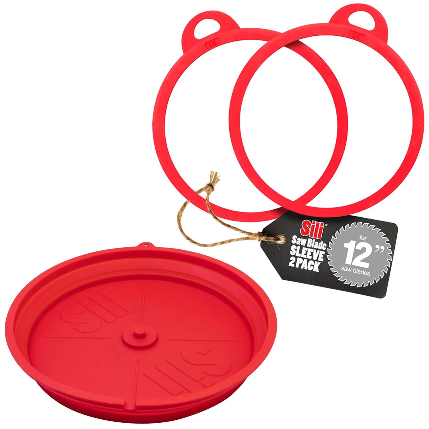 12" Sili Sleeve Silicone Saw Blade Covers (2 Pack) & Sili Saw Blade Cleaning Tray