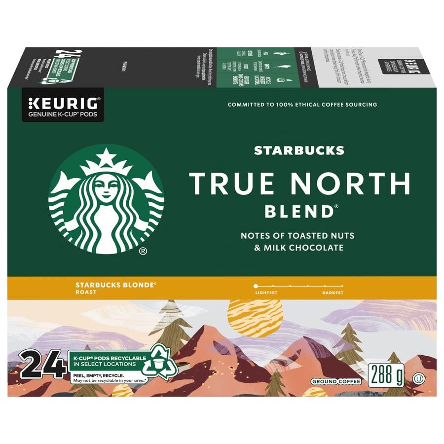 Image of Starbucks True North Coffee, K-Cup Portion Pack for Keurig Brewers (24 Pack)