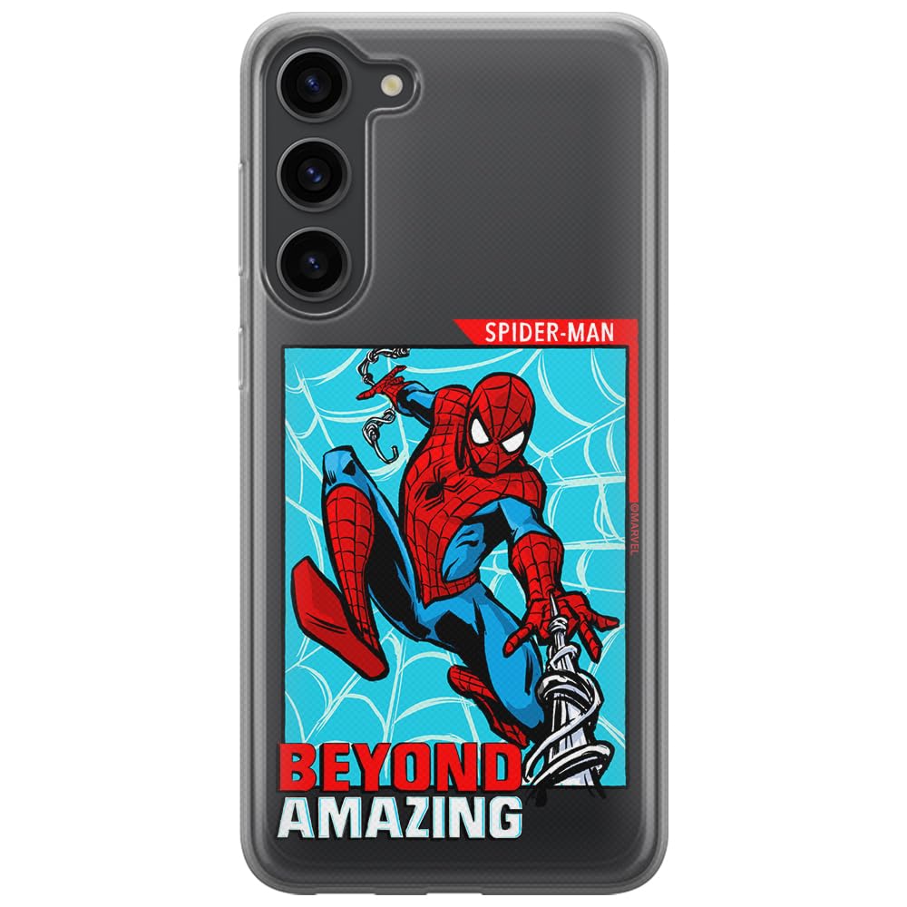 ERT GROUP mobile phone case for Samsung S23 original and officially Licensed Marvel pattern Spider Man 041 optimally adapted to the shape of the mobile phone, partially transparent