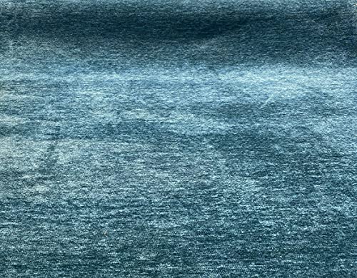 Lush Upholstery Turquoise Teal Soft Chenille Fabric By The Yard,Multi,59 Inches
