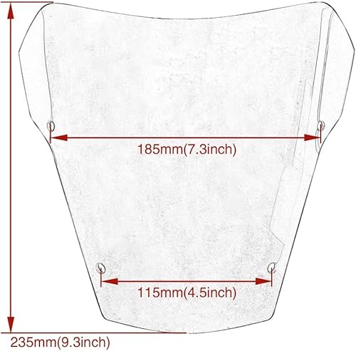 Miniatura 2 de Parabrisas de motocicleta carenado parabrisas de motocicleta parabrisas para XT660 R 2004-2016 odómetro visera frontal parabrisas deflectores de