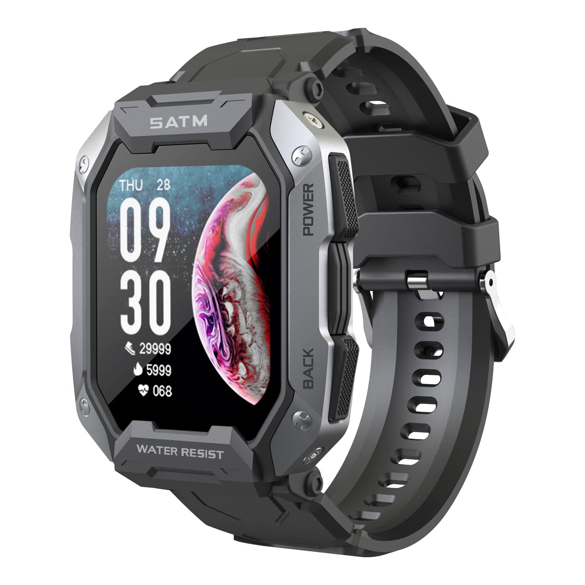 PASNEW Smart Watches for Men,IP68 Waterproof Military Grade Bluetooth Call,Sports,Pedometer,Health Watch for iPhone Phones and Android Compatible,1.71