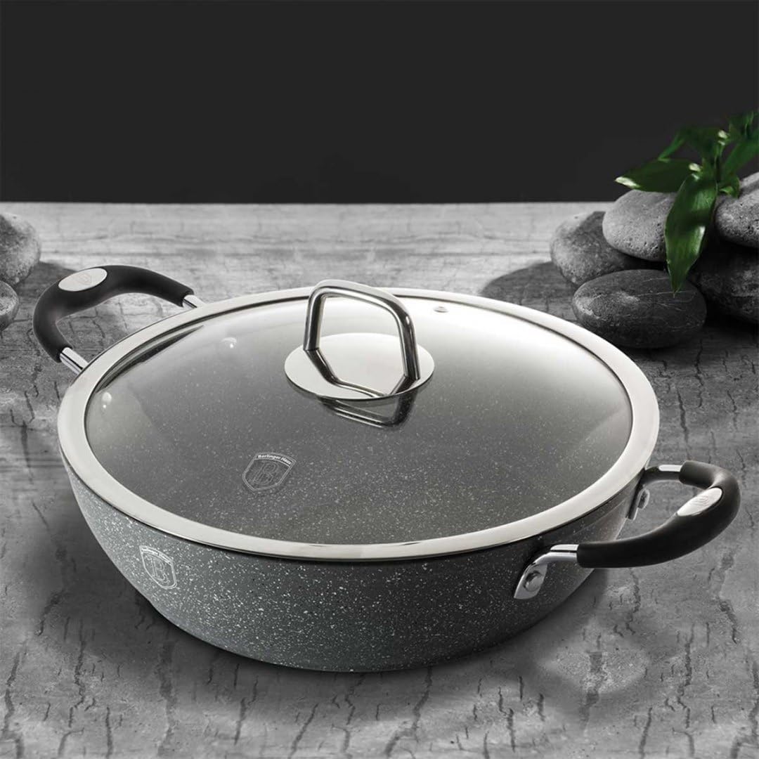 CAZUELA CON TAPA 28 CM BERLINGER HAUS BH / 1158N STONE TOUCH LINE
