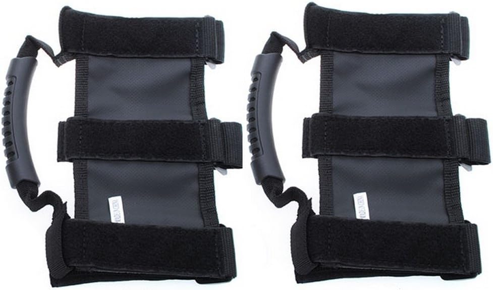 Updated Roll Bar Grab Handle for Jeep Wrangler JK Sport X Sahara Unlimited Rubicon 1955-2015 (Pack of 2)