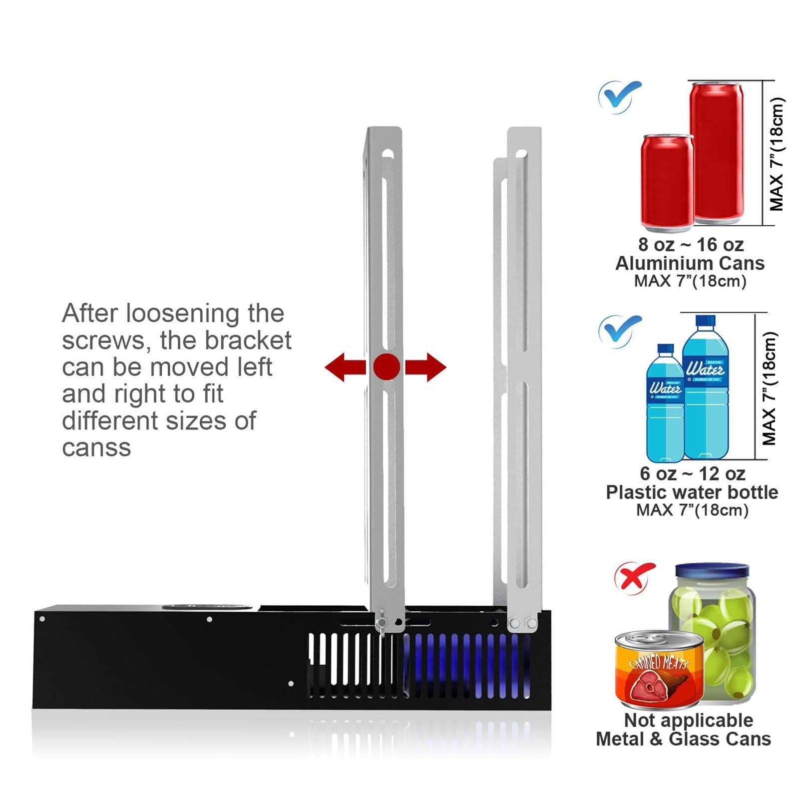 Heavy Duty Elettrico può Frantoiare 8 Lattine Contemporaneamente Auto Ciclo Riduce Spazio di Scarico Compact Design per Home Kitchen Ufficio Efficiente Strumento di Riciclaggio