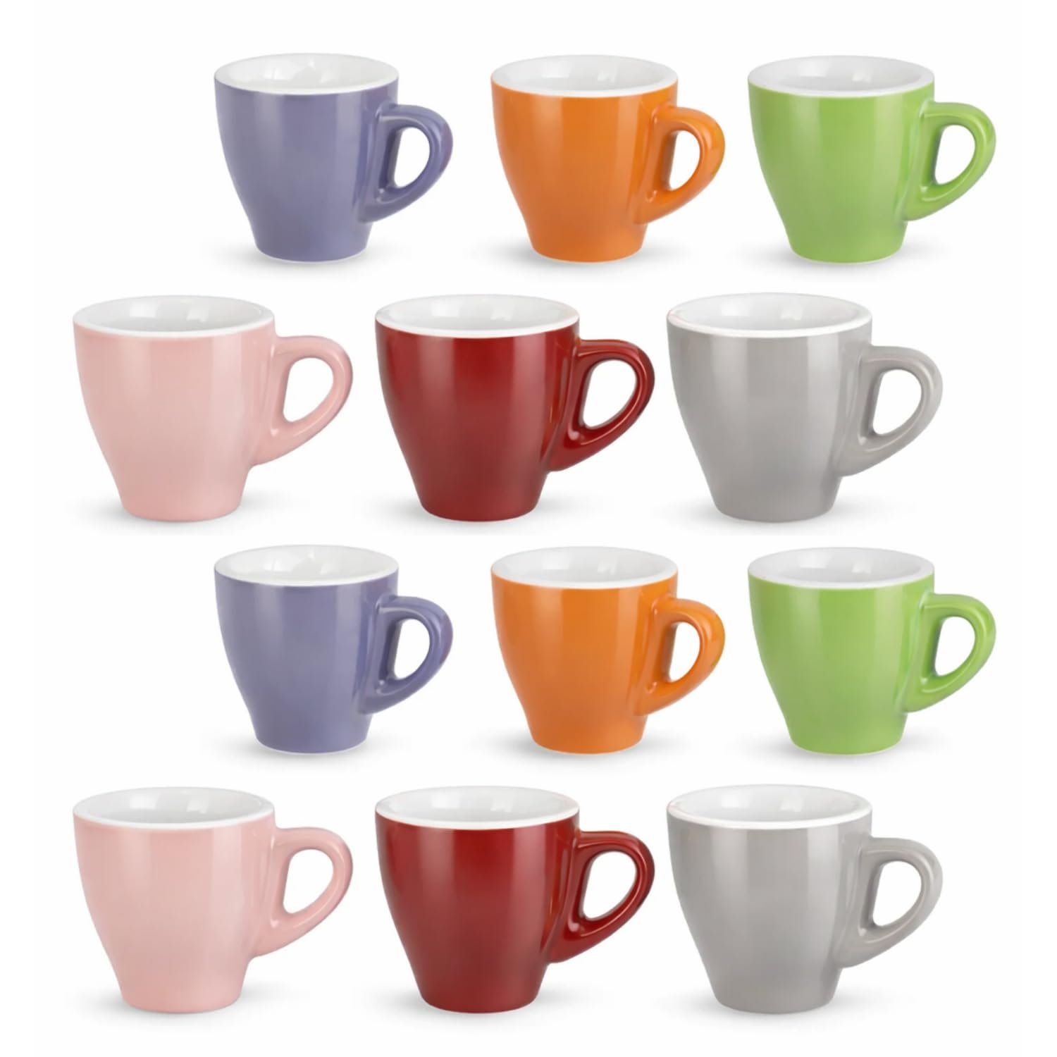 Kütahya Porselen New Tuana Set 6 Tazzine da Caffè - Rosa