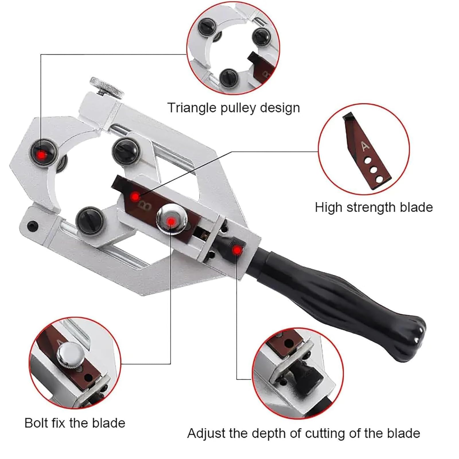 Máquina Pelacables, Pelacables Manual para Cables de 10 kV, Herramienta de Corte rotativa portátil, Cuchillas multifunción de 22-40 mm.