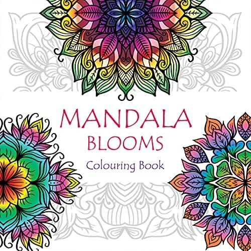 Cherish Her Adult Colouring Books - Mandala Blooms - Patterns Flowers Landscapes Colour Art Therapy Book