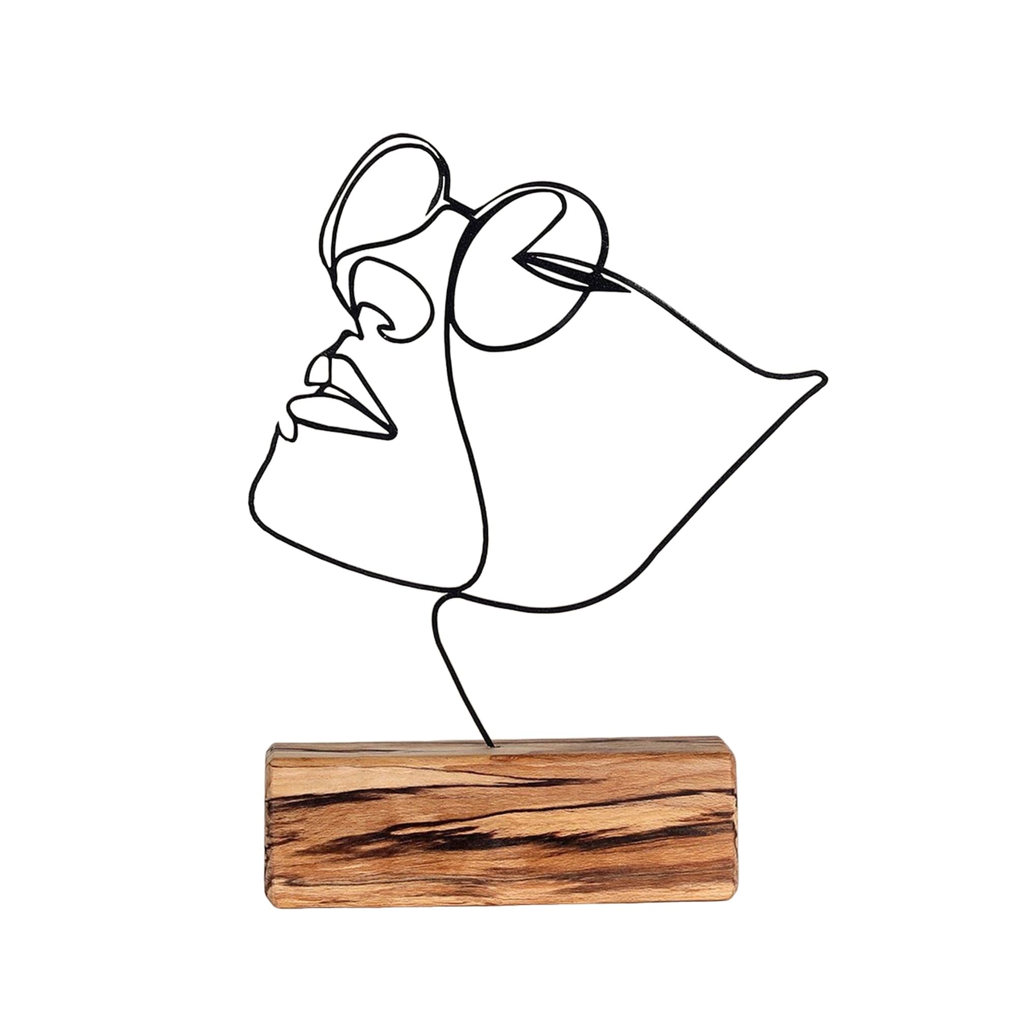 Well Home Mobiliario & Decoración Schwarz Dekoratives Objekt Für Das Gesicht