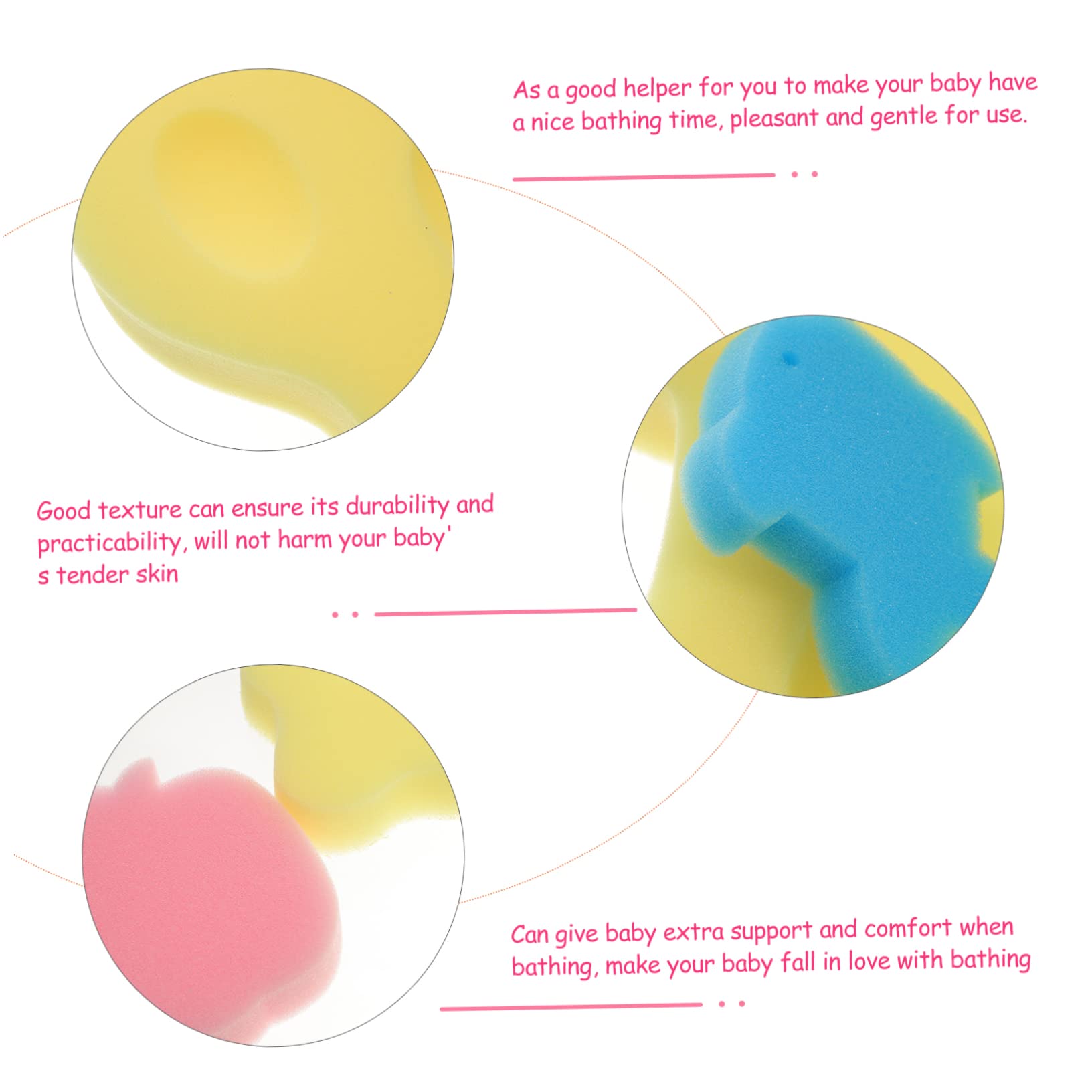 HANABASS Bath Cushion Mat Soft Newborn Bath Support Sponge Pad for Gentle and Non Slip Design Random Style for Comfortable Bathing Experience