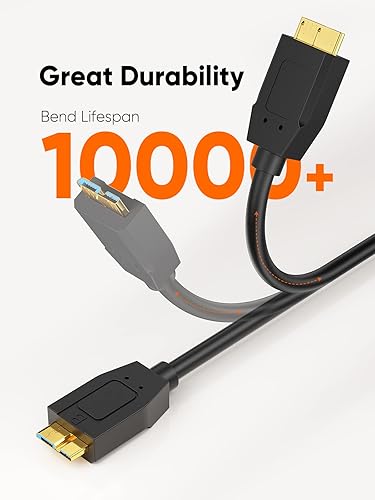 Miniatura 4 de Cable corto de disco duro micro B a USB C de 1 pie CableCreation USB 31 tipo C a micro B cable USB C a disco duro externo para MacBook Pro Air