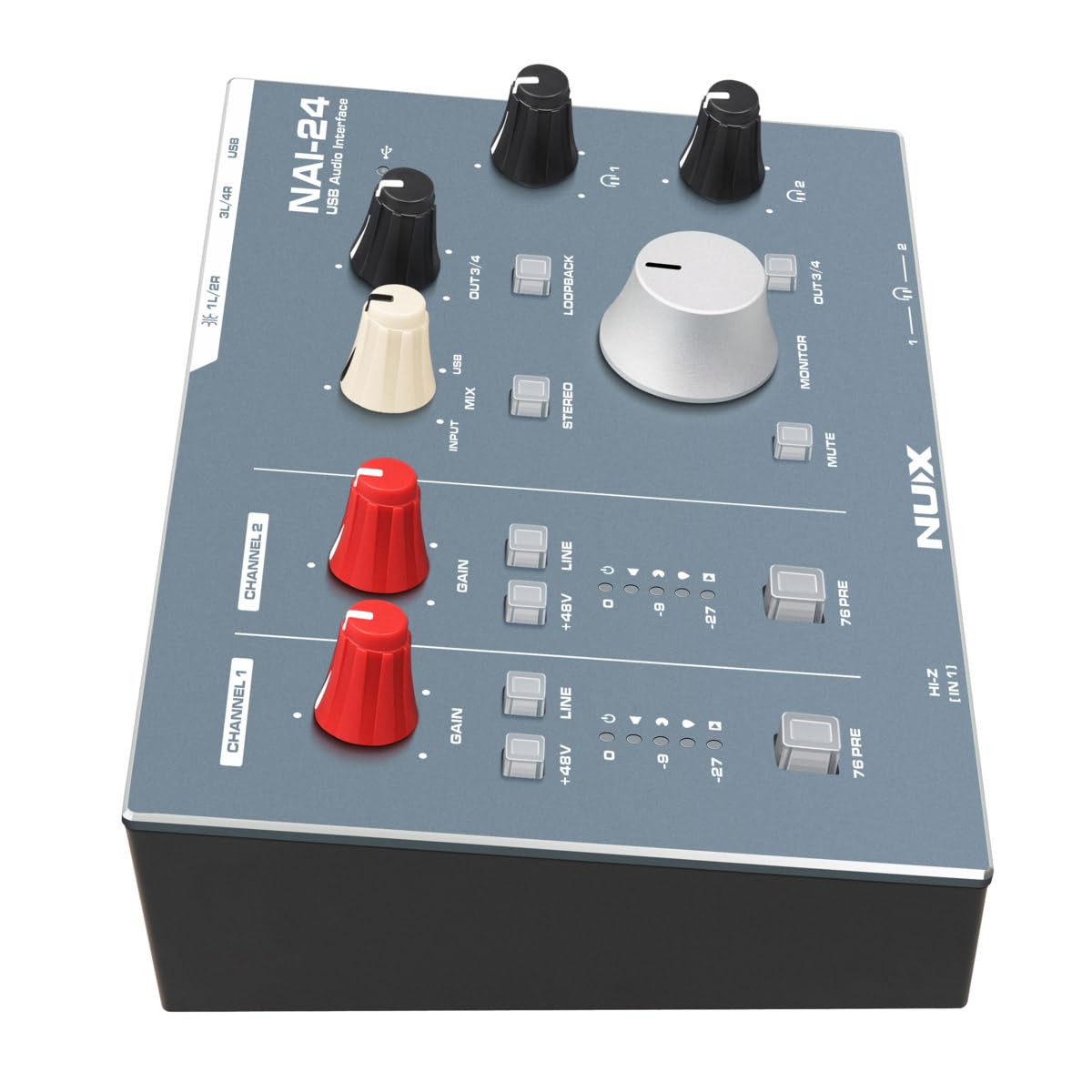 NUX Interfaz de audio USB de escritorio NAI-24