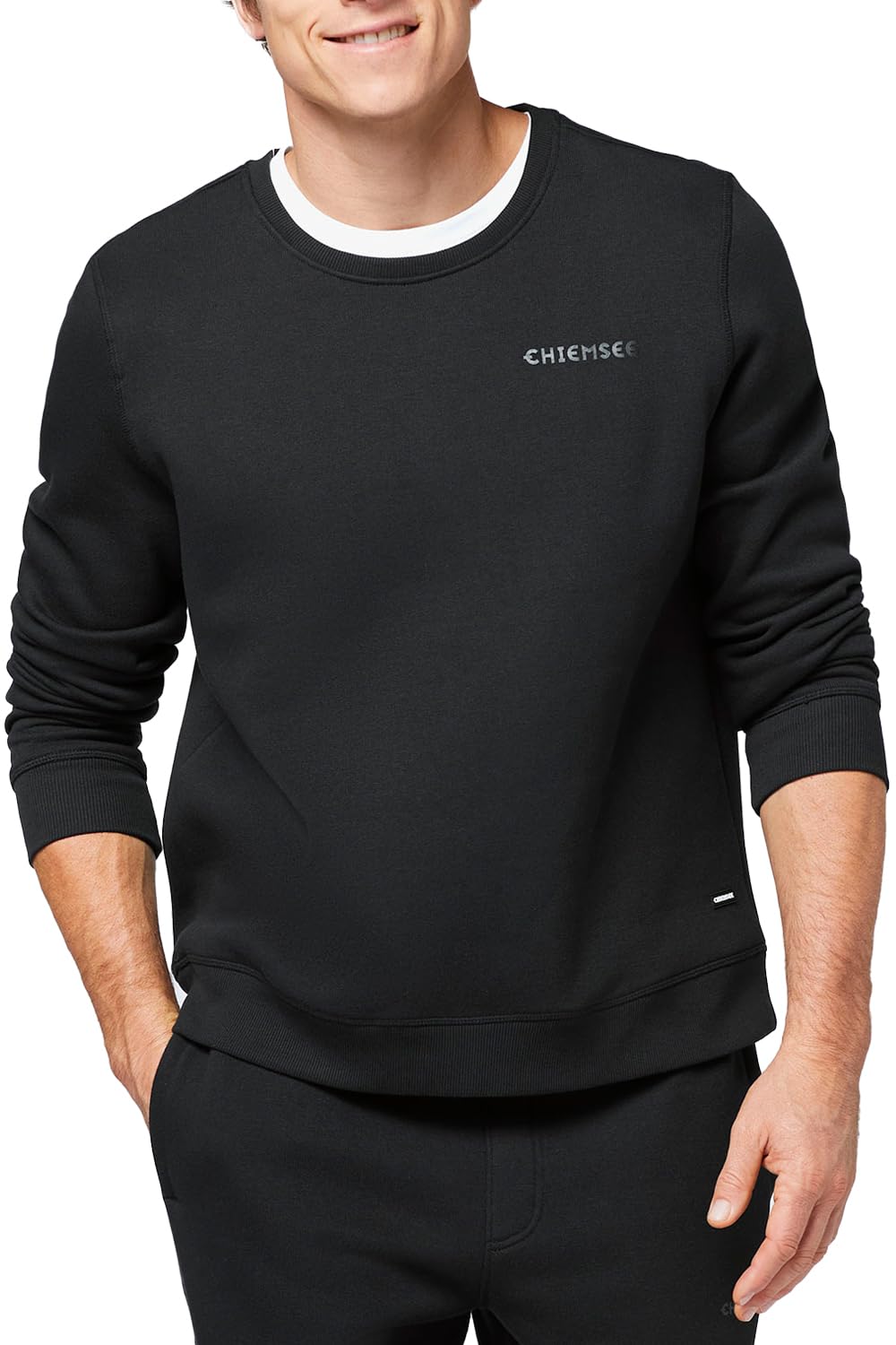 Chiemsee Sweatshirt Herren I Regular Fit Herren Pullover Schriftzug & kleinem Silikon-Label I Sportliches Herren Sweatshirt aus Bio-Baumwolle für Freizeit und Sport I 3 Farben, Gr. S-4XL