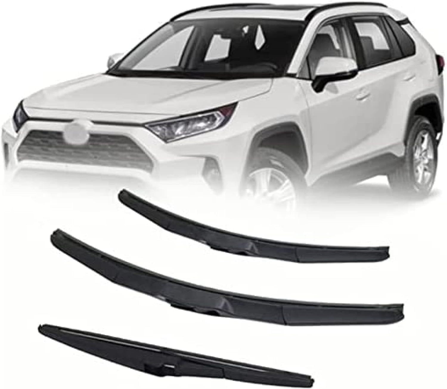 RESKIU Car Front Windshield Wiper Blade Set Replacement for Toyota RAV4 RAV-4 XA50 2019 2020 2021, All Season Windscreen Wipers Quiet Easy Installation