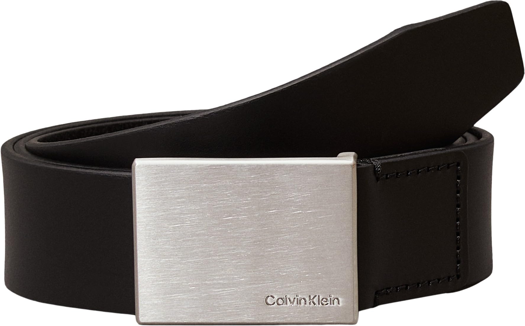 Calvin Klein Men's Formal Plaque Belt 3.5cm K50k504309 Belts, Black (Black), 110