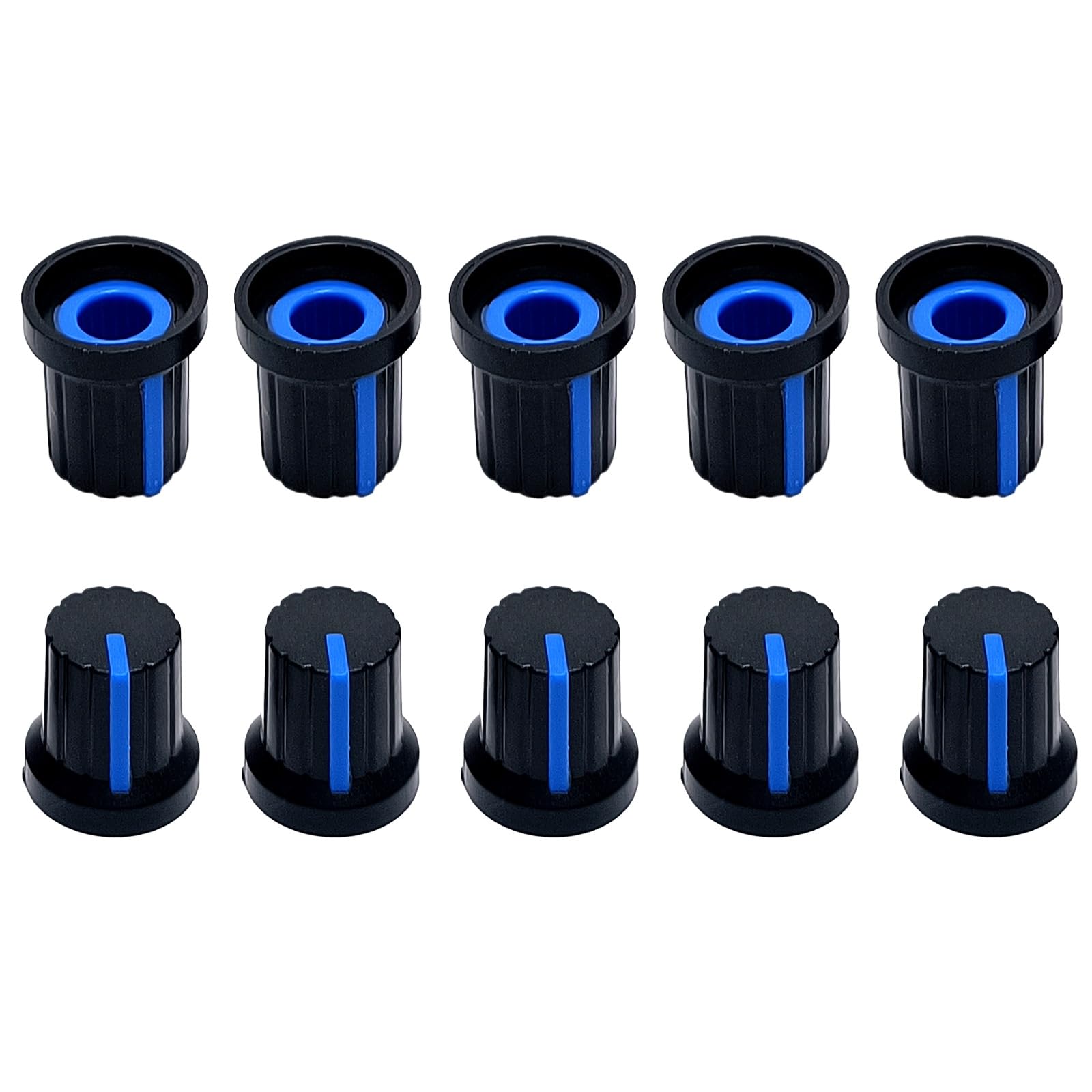 Xidonasuo 10Pcs Guitar Volumes Control Knob 6mm Shaft Hole Potentiometer Knobs Replacement Electric Guitar Effect Pedal Knobs Potentiometer Knob for Speakers Effect Pedal Amplifier