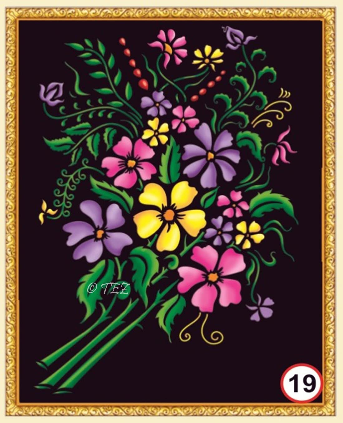 Tez DIY - Emboss Painting Kit, Medium (13x19 inch), Model No - 19