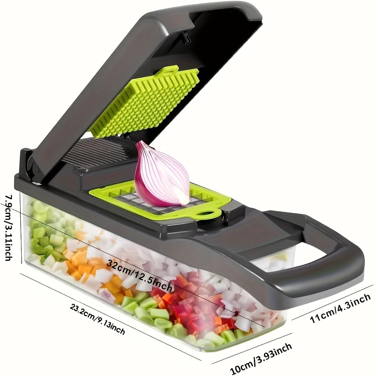 Vegetable Chopper: 15 in 1 Food Chopper - Onion Vegetable Slicer Cutter Dicer, Veggie Cutter with Container, Kitchen Gadgets for Carrot Salad Garlic Potato Slicer