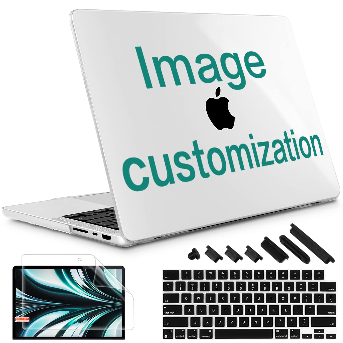 May Chen Case for MacBook Pro 14 Inch 2023 2022 2021 Release M3 A2918 A2992 A2779 M2 & A2442 M1 Pro/Max Chip with Touch ID, Plastic Hard Shell Case with Keyboard Cover, Custom Personalized Image