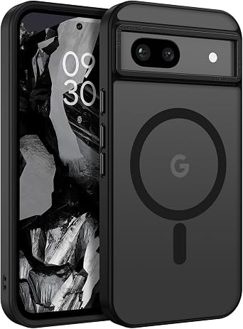 BENTOBEN for Google Pixel 8a Case, Pixel 8a Magnetic Case [Compatible with MagSafe] Translucent Matte Slim Shockproof Anti-Fingerprint Anti-Scratch Protective Cover for Google 8a 6.1Black