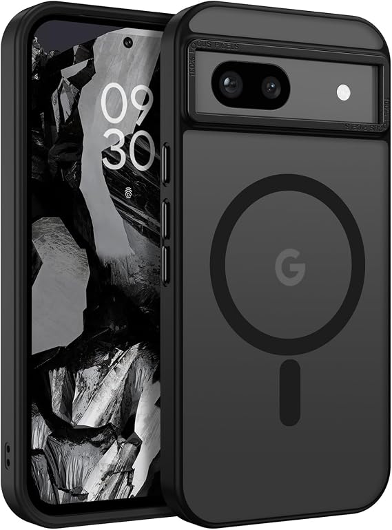 BENTOBEN for Google Pixel 8a Case, Pixel 8a Magnetic Case [Compatible with MagSafe] Translucent Matte Slim Shockproof Anti-Fingerprint Anti-Scratch Protective Cover for Google 8a 6.1Black
