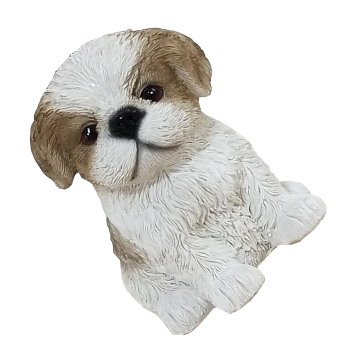 Statue de chien en résine blanche pour cabinet à vin chic et salon