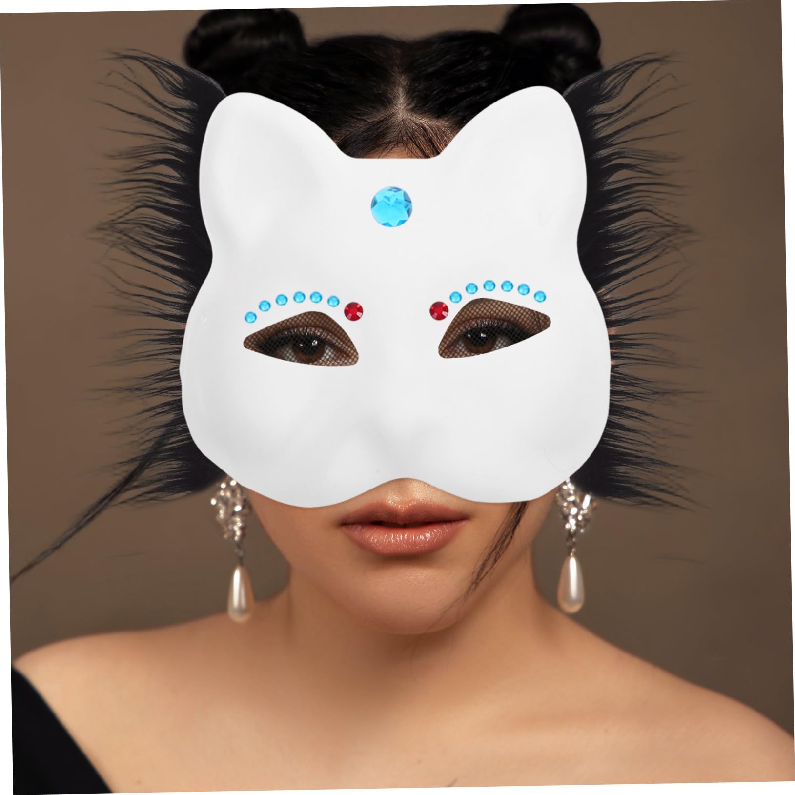 ULTECHNOVO Katzenmasken Bausatz Bemalbare Papiermaske Leere Katzengesichts-maske Zum Dekorieren Für Basteln Party Cosplay Gesichtsbasis Accessoire Diy Hobby